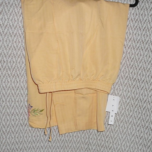 Embroidered Pull on Capri Cropped Pants plus size 20 NWT - Picture 6 of 8